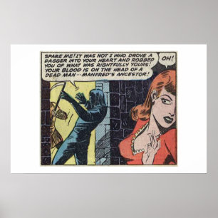 Comicen des Goldenen Horrors 70er Beängstigende V Poster