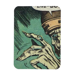 Comicen des Goldenen Horrors  80er Beängstigende V Magnet