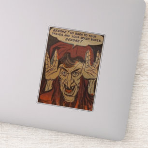 Comicen des Goldenen Horrors Comic im goldenen Z Aufkleber
