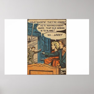 Comicen des Goldenen Horrors   Vintage Comicen der Poster