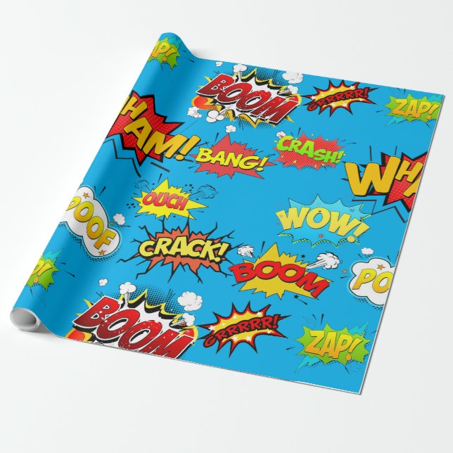 Comicen entwerfen Wrapper Geschenkpapier (Ungerollt)