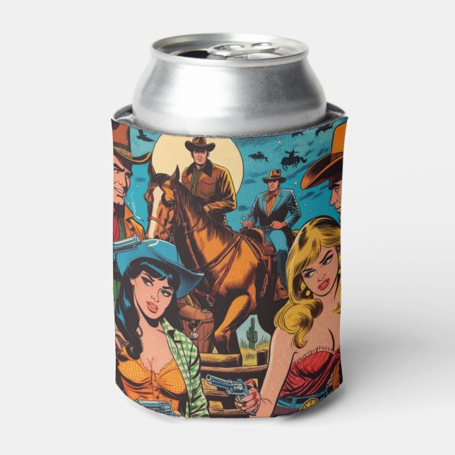 Comicen für Retro-Western Dosenkühler (Kanne Vorderseite)