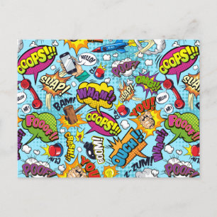 Comicen Muster Postkarte