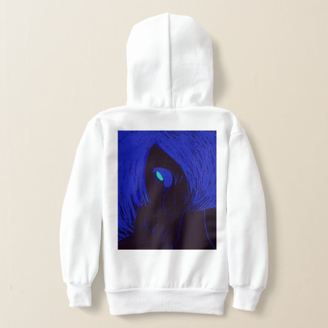 Comicfigur-Kunst Hoodie (AblageHinten)