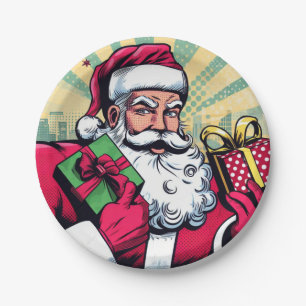 Comics-Santa/Weihnachten Pappteller