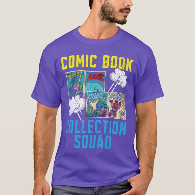 Comicsammler Comic Leser liest Comic Bücher r T-Shirt (Vorderseite)