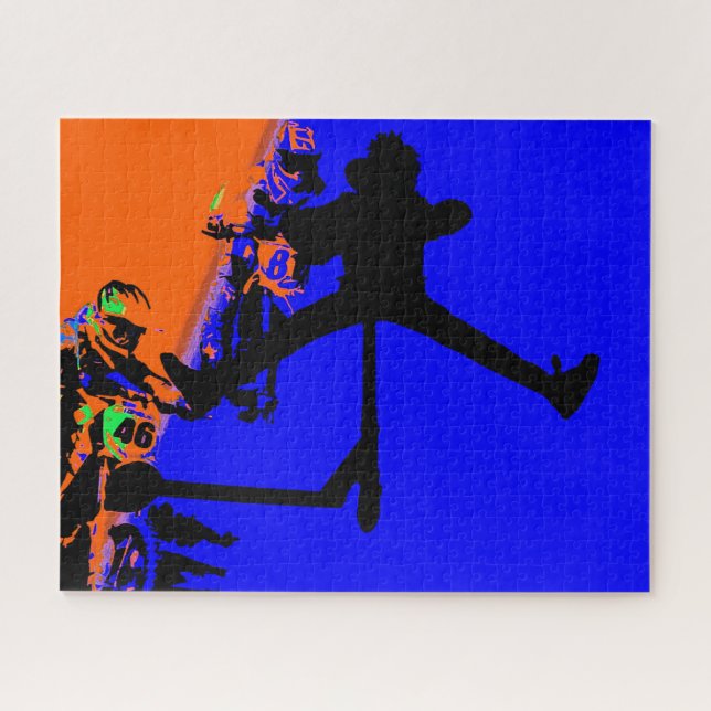 Comin' Through - Motox und Scooter Jigsaw Puzzle (Horizontal)