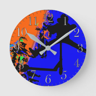 Comin' Through - Motox und Scooter Round Clock Runde Wanduhr