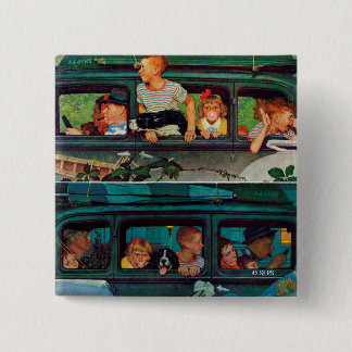 Coming and Going by Norman Rockwell Button