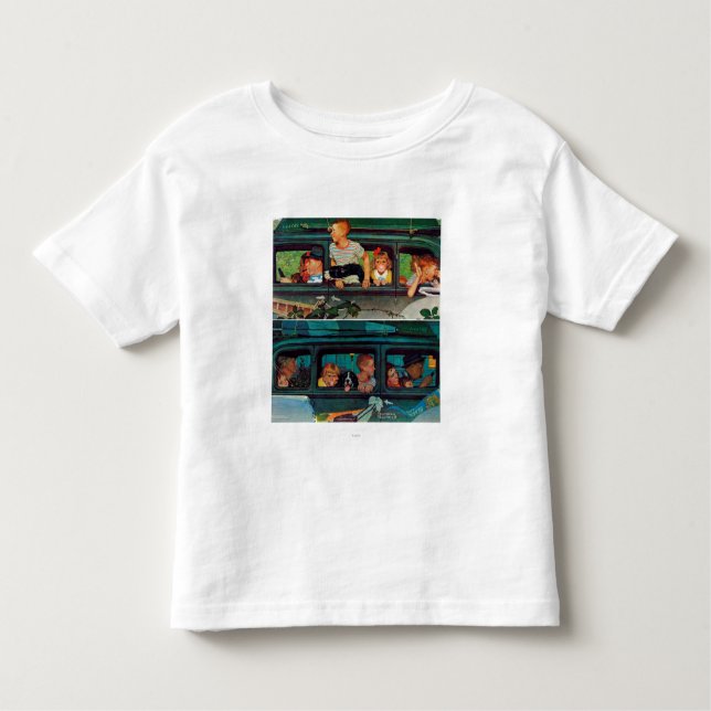Coming and Going by Norman Rockwell Kleinkind T-shirt (Vorderseite)