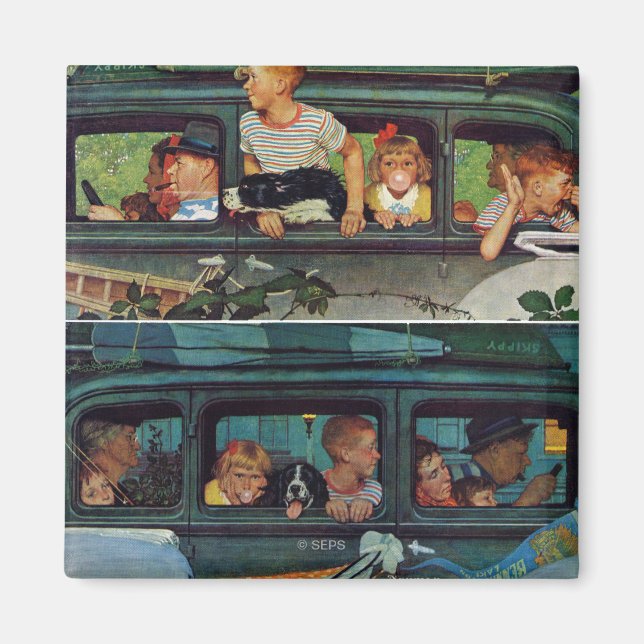 Coming and Going by Norman Rockwell Magnet (Vorne)