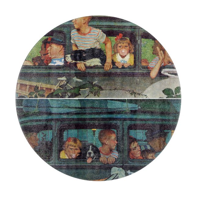 Coming and Going by Norman Rockwell Schneidebrett (Vorderseite)