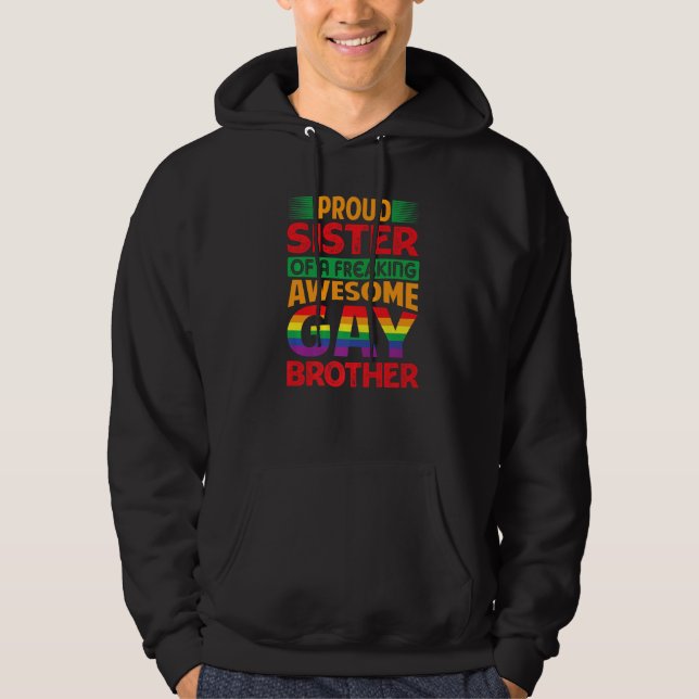 Coming Out Stolz Sister Gay Pride Stolz Ally Br Hoodie (Vorderseite)