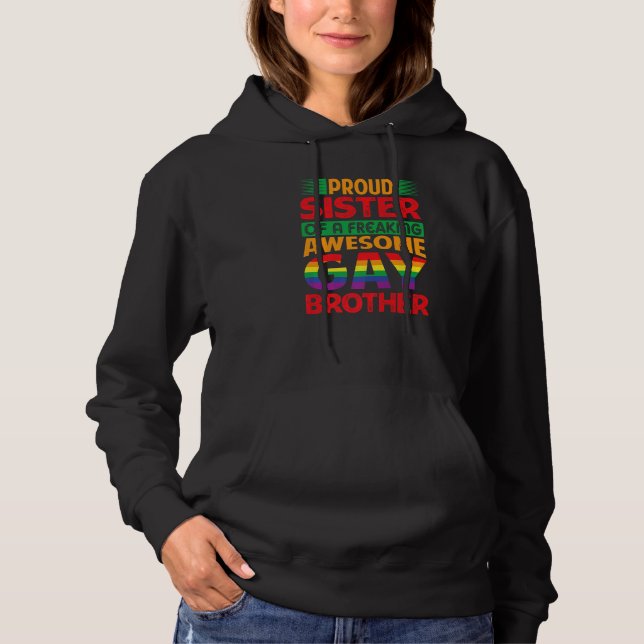 Coming Out Stolz Sister Gay Pride Stolz Ally Br Hoodie (Vorderseite)