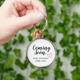 Coming Soon New Baby Announcement Keychain Schlüsselanhänger