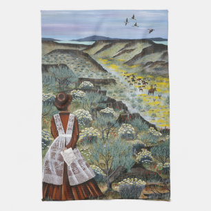 "Coming Zuhause" ~ The Oregon Liebe Story Geschirrtuch