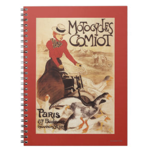 Comiot Motocycle Woman and Gänse Promo Poster Notizblock
