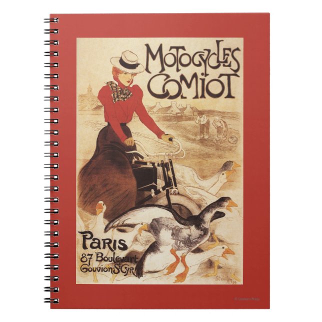 Comiot Motocycle Woman and Gänse Promo Poster Notizblock (Vorderseite)