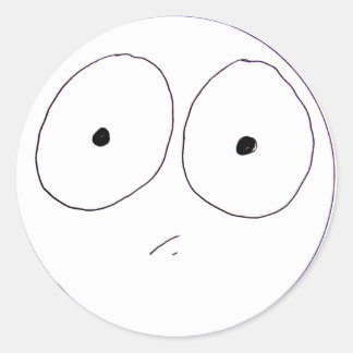 Comique Face Runder Aufkleber