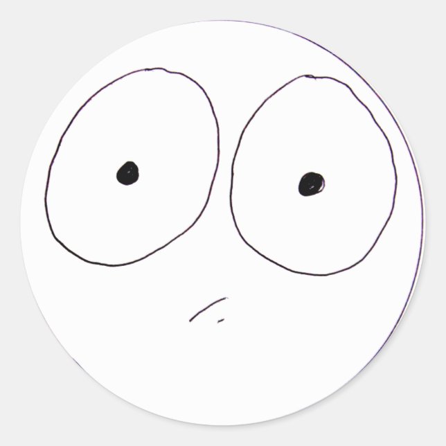 Comique Face Runder Aufkleber (Vorderseite)
