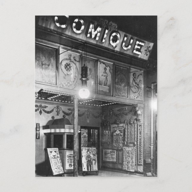 Comique Theatre Postkarte (Vorderseite)