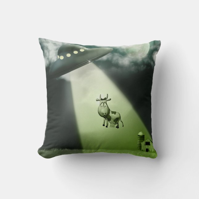 Comische UFO Kuh Entführung American MoJo Pillows Kissen (Vorderseite)