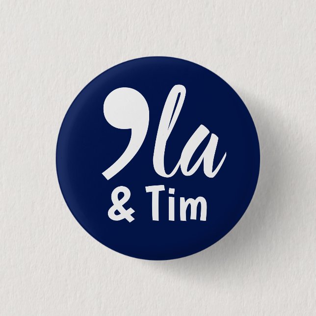 Comma Kamala und Tim 2024 Button (Vorderseite)