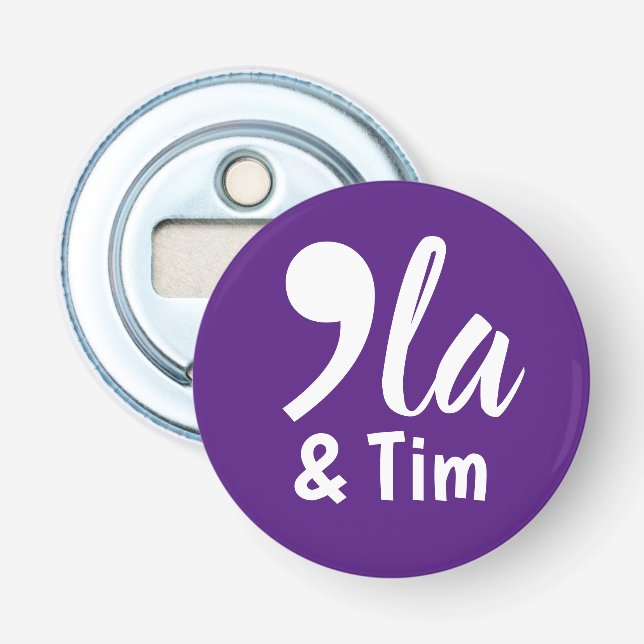 Comma Kamala und Tim 2024 Flaschenöffner (Vorderseite)