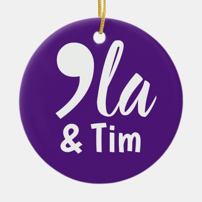 Comma Kamala und Tim 2024 Keramik Ornament (Vorne)