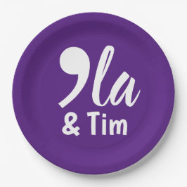 Comma Kamala und Tim 2024 Pappteller