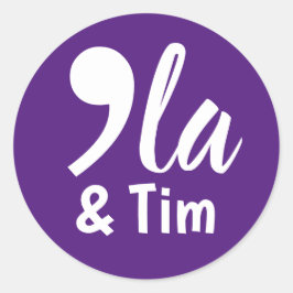 Comma Kamala und Tim 2024 Runder Aufkleber