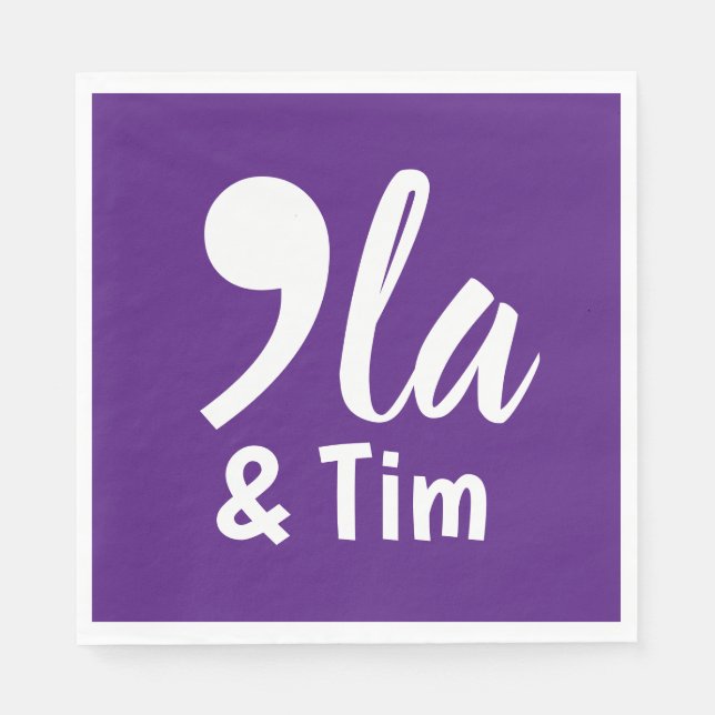 Comma Kamala und Tim 2024 Serviette (Vorderseite)