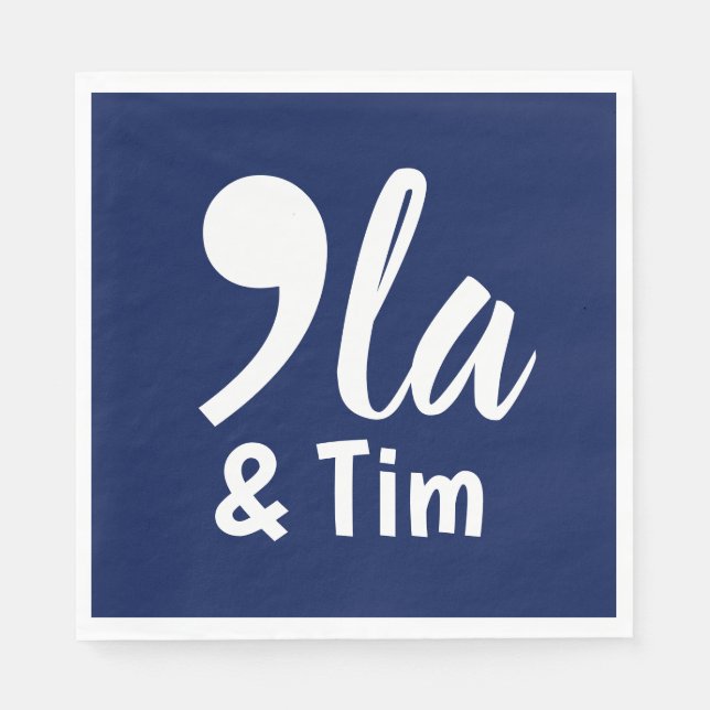 Comma Kamala und Tim 2024 Serviette (Vorderseite)