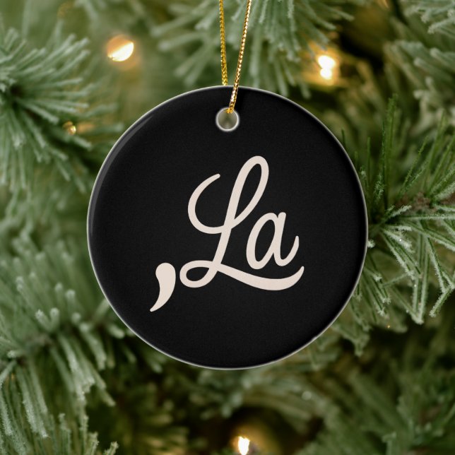 Comma La 2024 für die Präsidentschaftswahl Funny K Keramik Ornament (Baum)