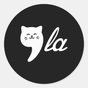 Comma La Cat Ladys for Kamala Harris Kinder Mädche Runder Aufkleber