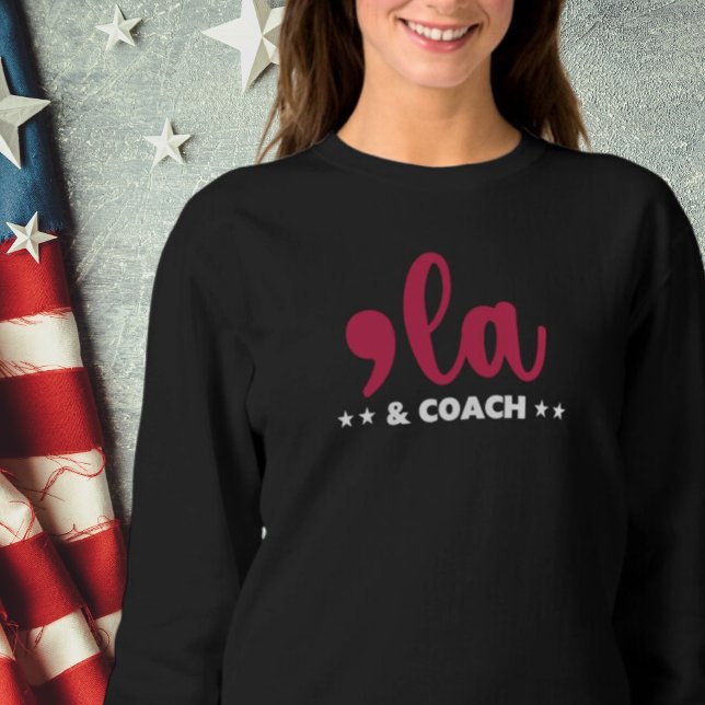 Comma la & Coach-Harris Walz Women's Dark Sweatshirt (Von Creator hochgeladen)