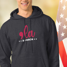 Comma la & Coach Kamala Harris Tim Walz Dark Hoodie