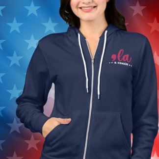 Comma la & Coach-Kamala Harris Tim Walz Full-Zip Hoodie