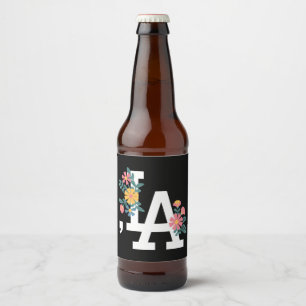 Comma la Floral Kamala Harris für den Präsidenten  Bierflaschenetikett