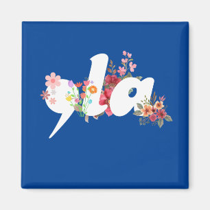 Comma la Floral Kamala Harris Präsident Blume Magnet