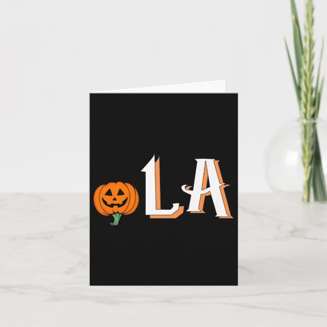 Comma La Funny Kamala Harris 2024 Halloween Pumpki Karte (Vorderseite)