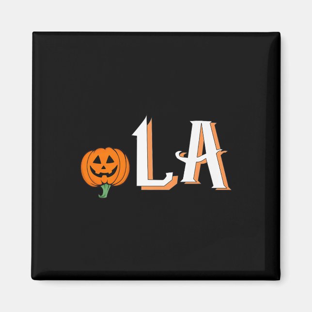 Comma La Funny Kamala Harris 2024 Halloween Pumpki Magnet (Vorne)