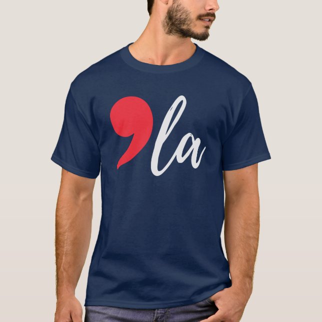Comma La Funny Kamala Harris 2024 T-Shirt (Vorderseite)