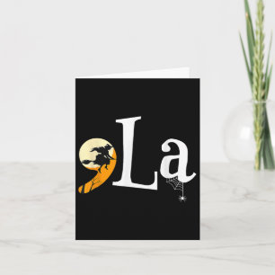 Comma La Funny Kamala Harris Halloween Pumpkin Karte