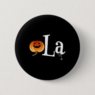 Comma La Funny Kamala Harris Halloween Pumpkin Men Button