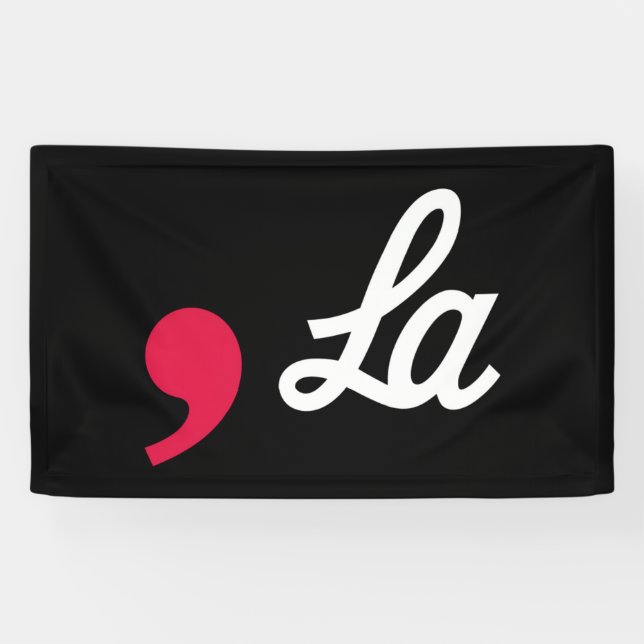 Comma La Funny Punctuation Kamala Harris Banner (Horizontal)