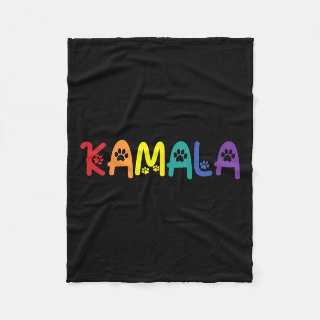 Comma La Harris Funny Cat Lettering Lgbt Rainbow F Fleecedecke (Vorderseite)