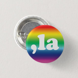 Comma La kamala Aussprache Gefälle Regenbogen Button