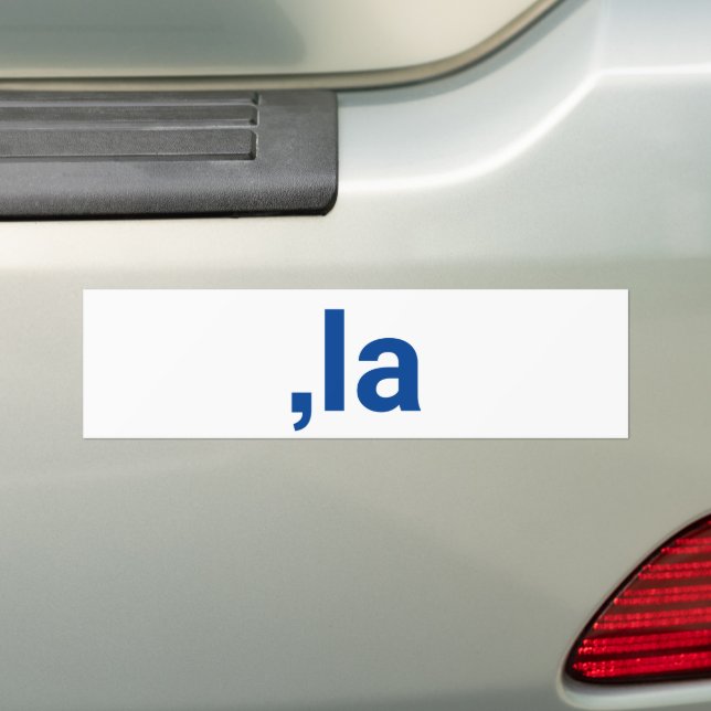 Comma La kamala Aussprache lustig blau Autoaufkleber (Auf Auto)