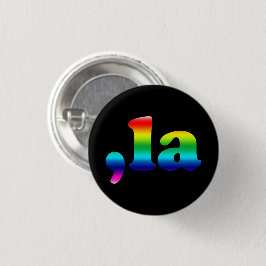Comma La kamala Aussprache Regenbogen Stolz schwar Button